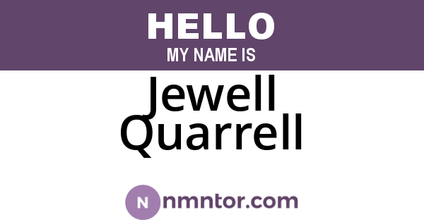 Jewell Quarrell