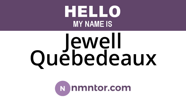 Jewell Quebedeaux