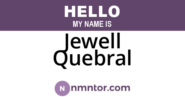 Jewell Quebral