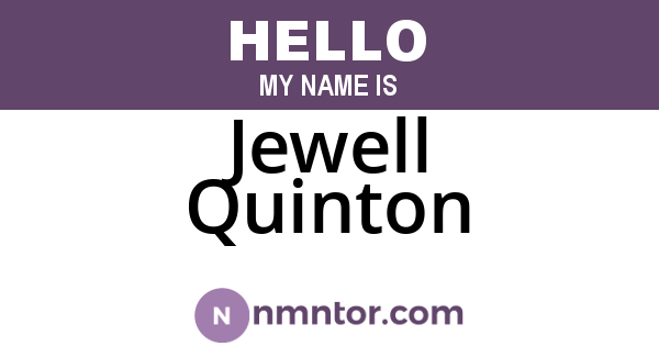 Jewell Quinton