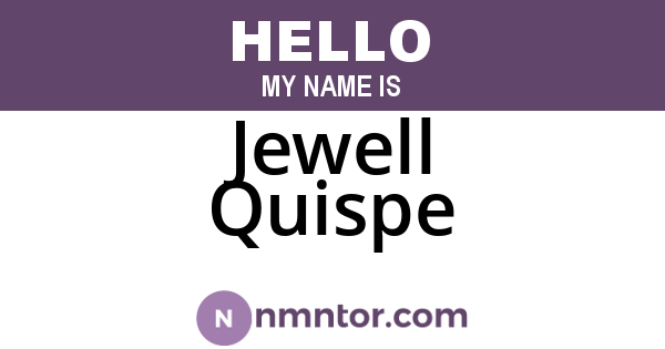 Jewell Quispe