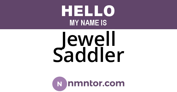 Jewell Saddler
