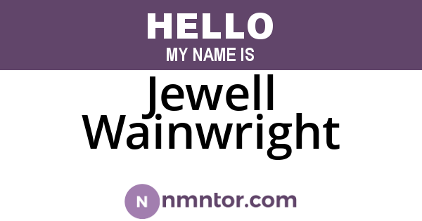 Jewell Wainwright