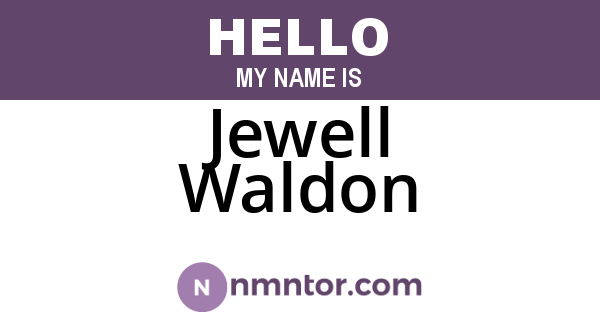 Jewell Waldon