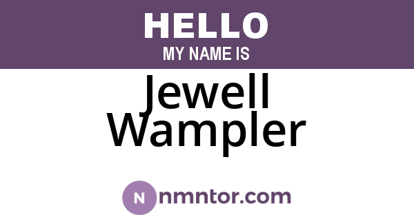 Jewell Wampler