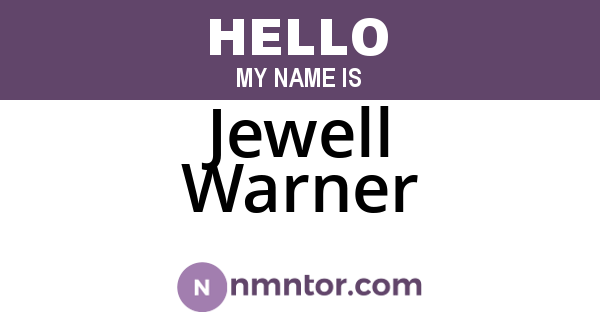 Jewell Warner