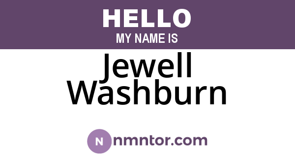 Jewell Washburn