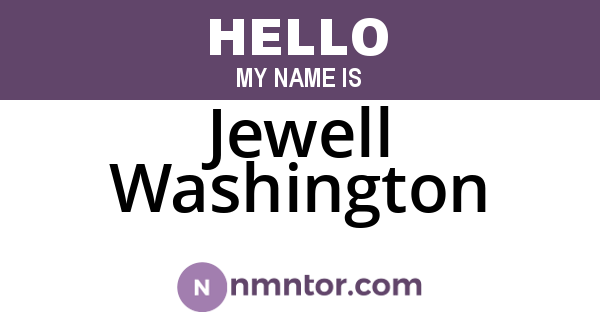 Jewell Washington