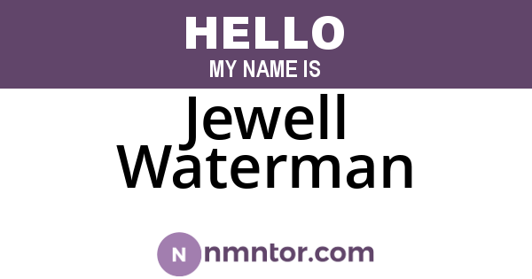 Jewell Waterman