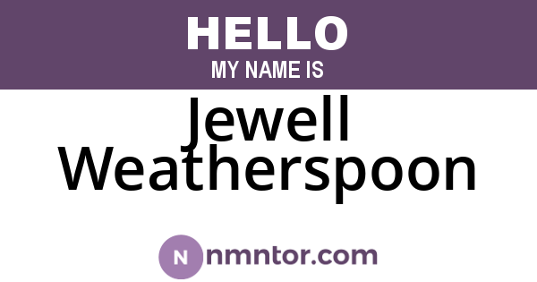Jewell Weatherspoon