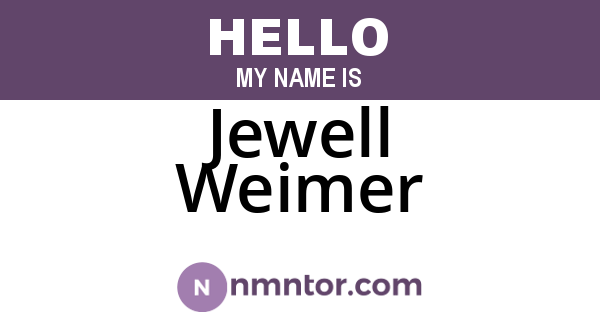 Jewell Weimer