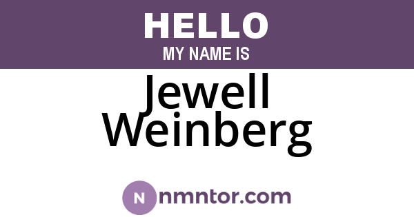 Jewell Weinberg