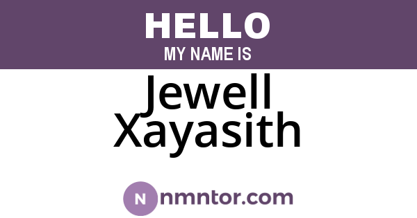 Jewell Xayasith