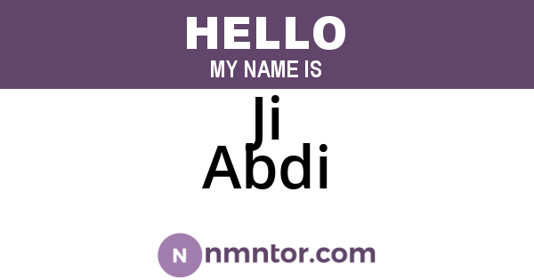 Ji Abdi