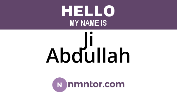 Ji Abdullah