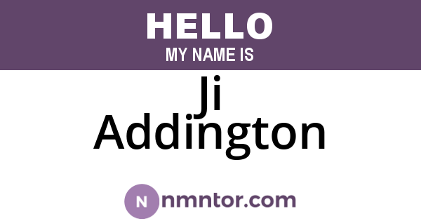 Ji Addington