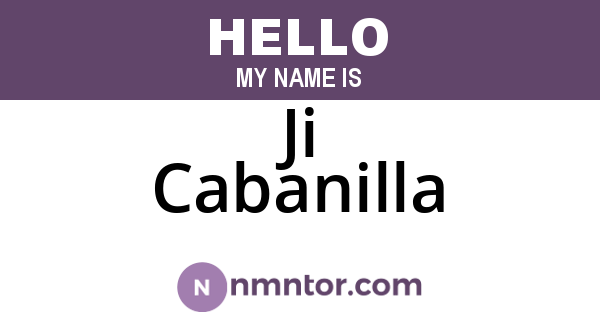Ji Cabanilla