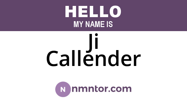 Ji Callender