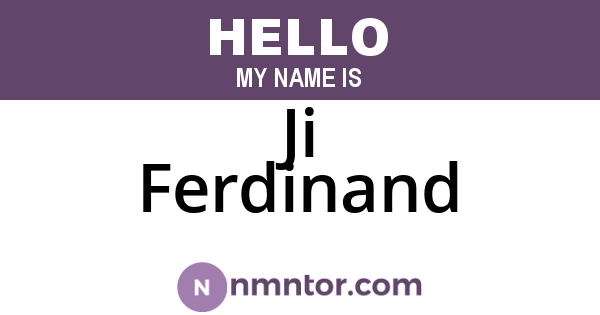 Ji Ferdinand