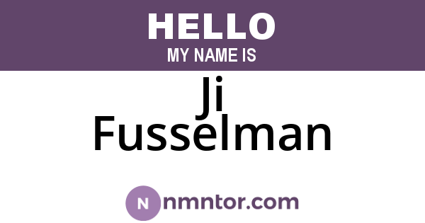 Ji Fusselman