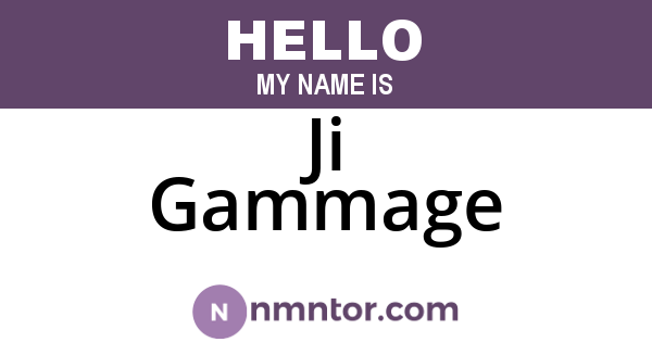 Ji Gammage
