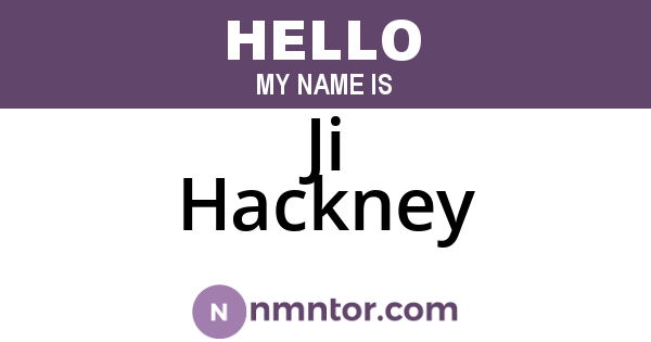 Ji Hackney