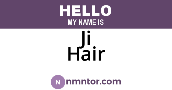 Ji Hair