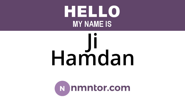 Ji Hamdan