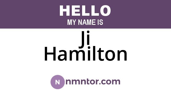 Ji Hamilton