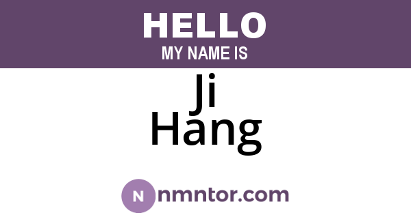 Ji Hang