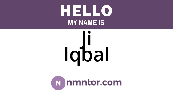Ji Iqbal