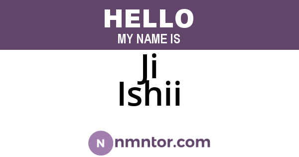Ji Ishii
