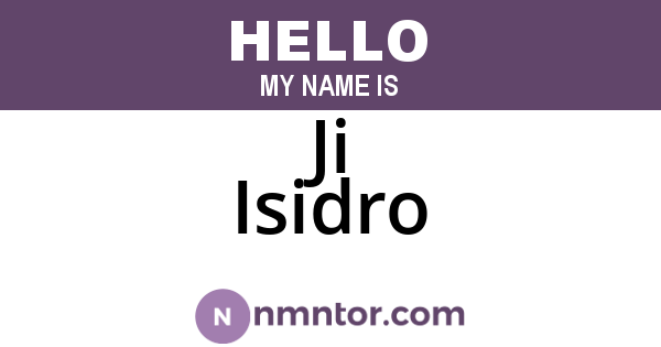 Ji Isidro