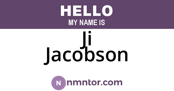 Ji Jacobson