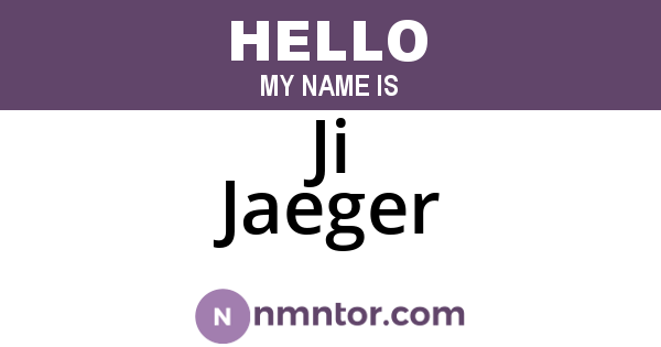 Ji Jaeger