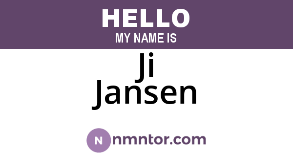 Ji Jansen