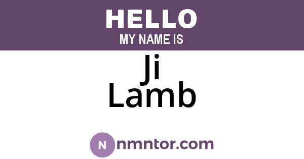 Ji Lamb
