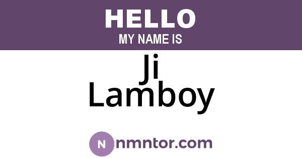 Ji Lamboy