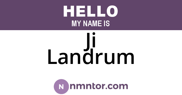 Ji Landrum
