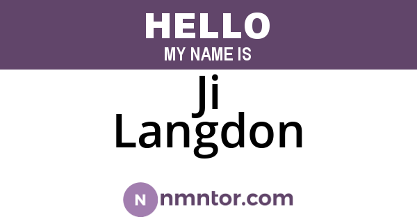 Ji Langdon