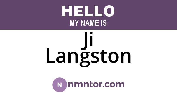 Ji Langston
