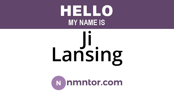 Ji Lansing