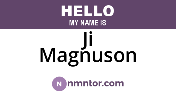 Ji Magnuson