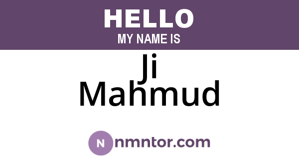 Ji Mahmud