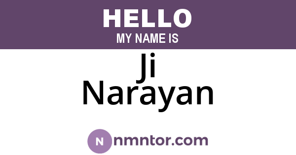 Ji Narayan