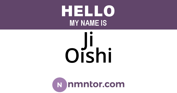Ji Oishi
