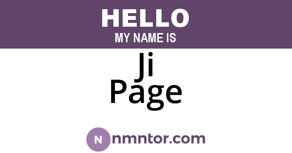 Ji Page