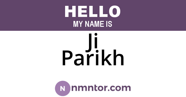 Ji Parikh