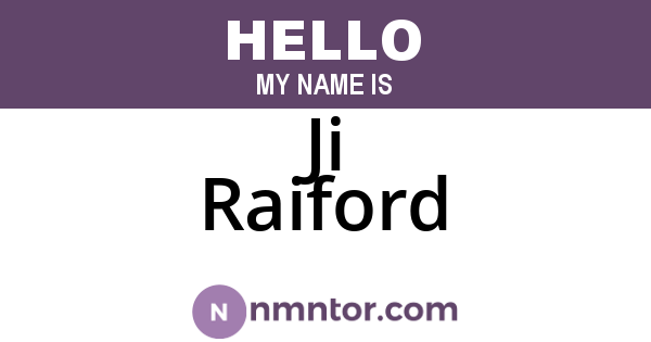 Ji Raiford