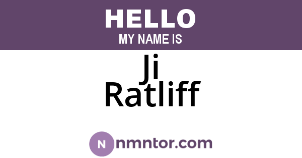 Ji Ratliff